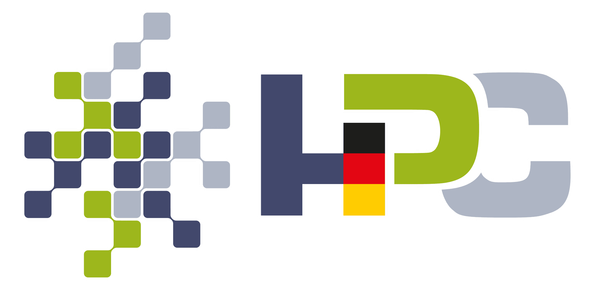 The logo consists of a stylistic combination of networking squares and the letters HPC. HPC stands for High Performance Computing.